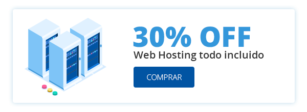 30% OFF - web hosting todo incluido